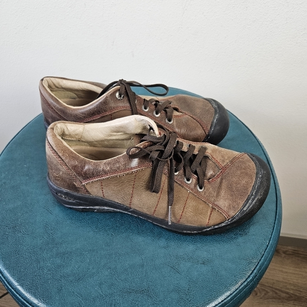 Keen Shoes Brown Leather 3001-MBRN SM 0810 Walking Hiking Size 9